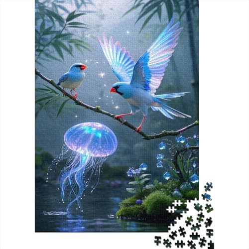 Java Sparrow Puzzles 1000 Teile Schwer Puzzle Spielzeug Lernspiel Impossible Dschungelvogel Herausforderung Spielzeug Für Erwachsene Und Kinder in Bewährter 1000pcs (75x50cm) von CCIZFMQ
