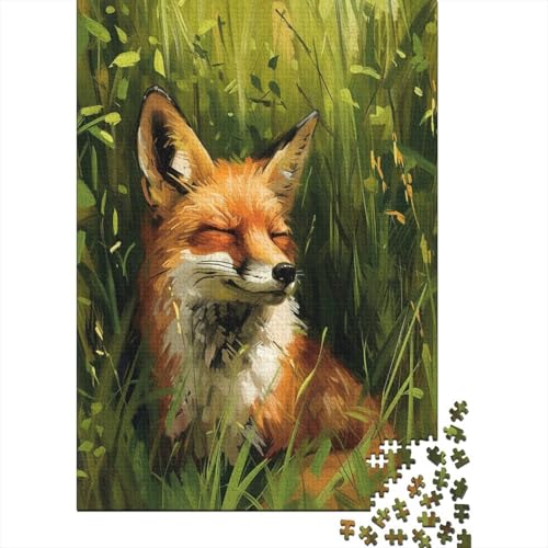Jungle Fuchs Puzzle 1000 Teile Schwer Puzzle Spielzeug Lernspiel Impossible Tussock Herausforderungsspielzeug Für Erwachsene Und Kinder Ab 14 Jahren 1000pcs (75x50cm) von CCIZFMQ