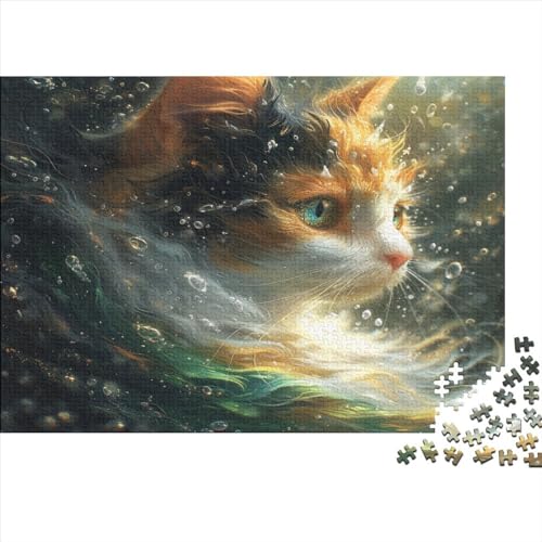 Kalikokatze Puzzle 1000 Teile Schwer Puzzle Spielzeug Lernspiel Impossible Wasserblasen Herausforderung Spielzeug Für Erwachsene Und Kinder in Bewährter 1000pcs (75x50cm) von CCIZFMQ