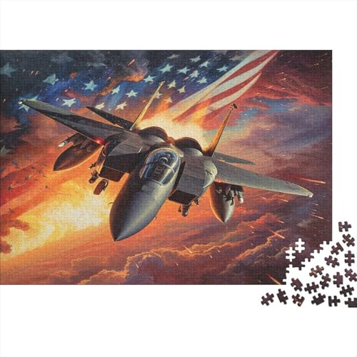 Kampfflugzeuge Puzzle 1000 Teile Schwer Puzzle Spielzeug Pädagogisches Spiel Impossible Flammen of War Herausforderungsspielzeug Für Erwachsene Kinder 1000pcs (75x50cm) von CCIZFMQ