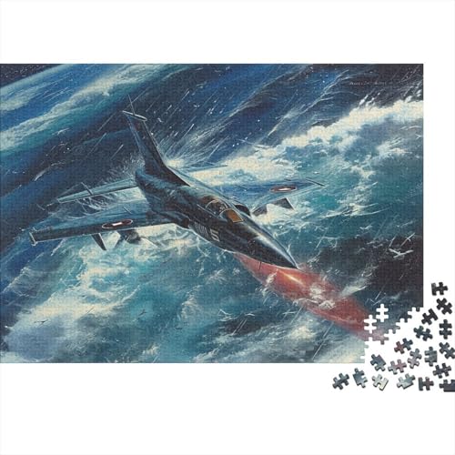 Kampfflugzeuge Puzzle 1000 Teile Schwer Puzzle Spielzeug Pädagogisches Spiel Impossible Ocean Herausforderungsspielzeug Für Erwachsene Und Kinder Ab 14 Jahren 1000pcs (75x50cm) von CCIZFMQ