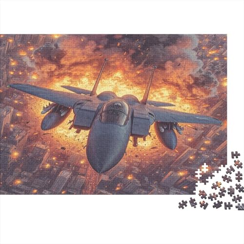Kampfflugzeuge Puzzle 1000-teilige Schwer Puzzle Spielzeug Pädagogisches Spiel Impossible Flammen of War Herausforderung Spielzeug Für Erwachsene Und Kinder in Bewährter 1000pcs (75x50cm) von CCIZFMQ