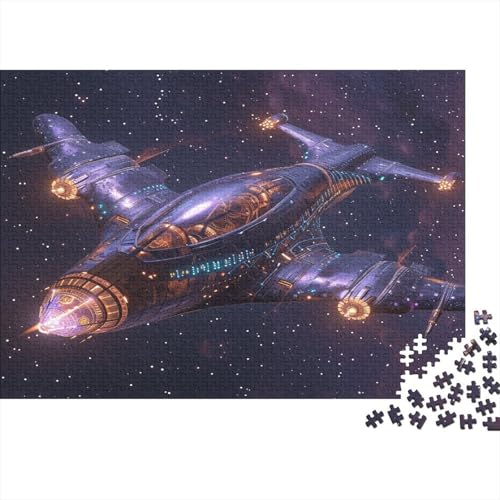 Kampfflugzeuge Puzzle 1000-teilige Schwer Puzzle Spielzeug Pädagogisches Spiel Impossible Spacecraft Herausforderung Spielzeug Für Erwachsene Und Kinder in Bewährter 1000pcs (75x50cm) von CCIZFMQ
