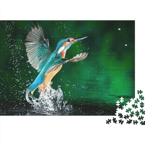 Königfischer Puzzle 1000 Teile Schwer Puzzle Spielzeug Lernspiel Impossible Splash Herausforderungsspielzeug Für Erwachsene Kinder 1000pcs (75x50cm) von CCIZFMQ