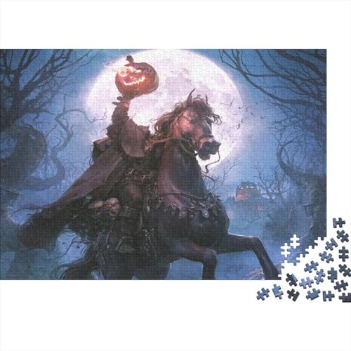 Kopfloser Reiter Puzzles 1000 Teile Schwer Puzzle Spielzeug Lernspiel Impossible Full Moon Herausforderung Spielzeug Für Erwachsene Kinder 1000pcs (75x50cm) von CCIZFMQ
