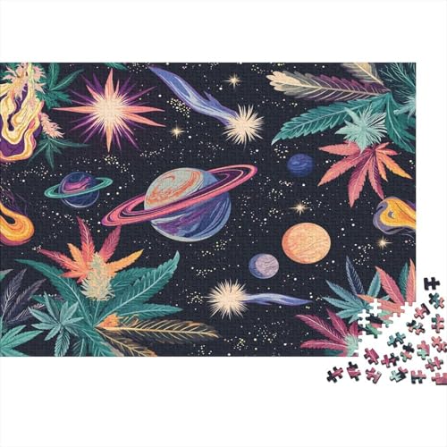 Kosmische Planeten Puzzle 1000 Teile Schwer Puzzle Spielzeug Pädagogisches Spiel Impossible Interstellar Plants Herausforderungsspielzeug Für Erwachsene Und Kinder Ab 12 Jahren 1000pcs (75x50cm) von CCIZFMQ