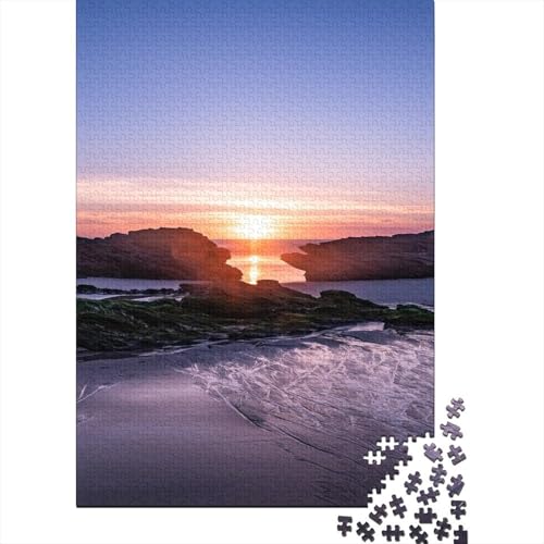 Küstensonnenuntergang Puzzles 1000 Teile Schwer Puzzle Spielzeug Pädagogisches Spiel Impossible Reef Herausforderung Spielzeug Für Erwachsene Und Kinder Ab 12 Jahren 1000pcs (75x50cm) von CCIZFMQ