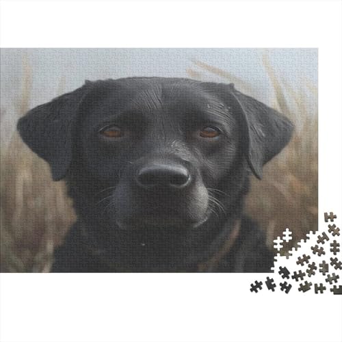 Labrador Retriever Puzzles 1000 Teile Schwer Puzzle Spielzeug Lernspiel Impossible Cute Dog Herausforderung Spielzeug Für Erwachsene Kinder 1000pcs (75x50cm) von CCIZFMQ