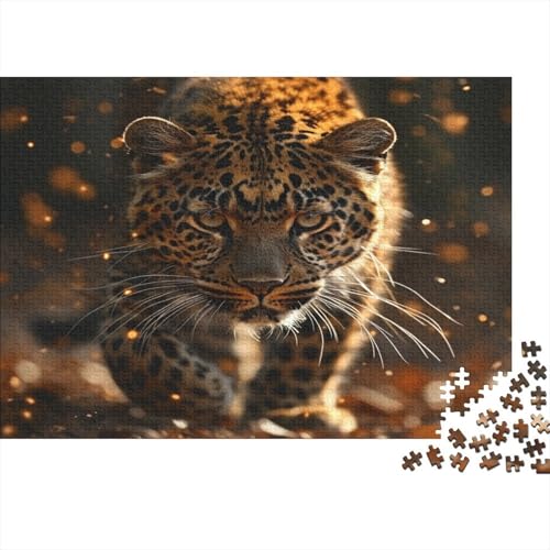 Leopard Puzzle 1000-teilige Schwer Puzzle Spielzeug Lernspiel Impossible Geflecktes Fell Herausforderung Spielzeug Für Erwachsene Und Kinder in Bewährter 1000pcs (75x50cm) von CCIZFMQ