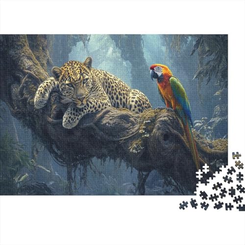 Leopard Puzzles 1000 Teile Schwer Puzzle Spielzeug Lernspiel Impossible Forest Herausforderung Spielzeug Für Erwachsene Und Kinder Ab 12 Jahren 1000pcs (75x50cm) von CCIZFMQ