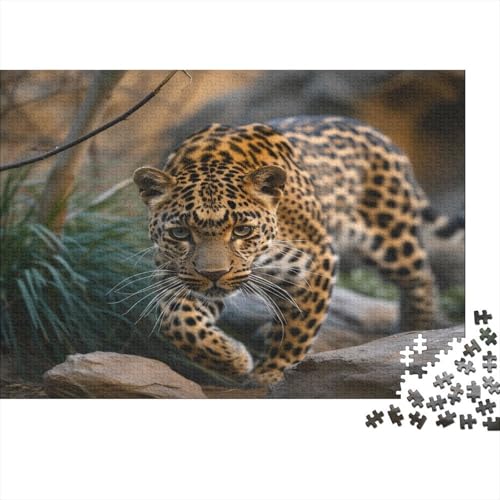 Leopard Puzzles 1000 Teile Schwer Puzzle Spielzeug Lernspiel Impossible Forest Herausforderung Spielzeug Für Erwachsene Und Kinder in Bewährter 1000pcs (75x50cm) von CCIZFMQ