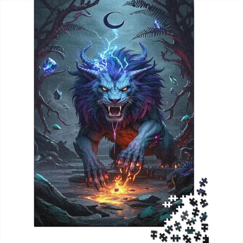 Löwe Puzzle 1000 Teile Schwer Puzzle Spielzeug Pädagogisches Spiel Impossible Magic Löwe Herausforderungsspielzeug Für Erwachsene Kinder 1000pcs (75x50cm) von CCIZFMQ