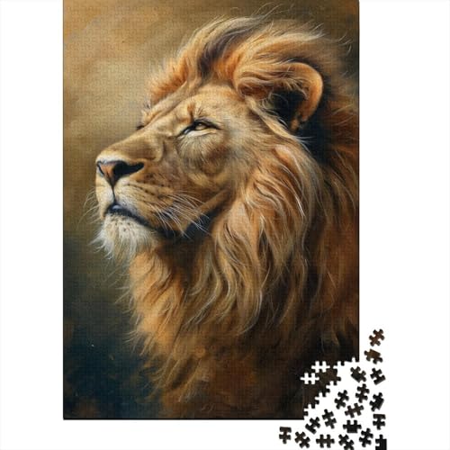Löwe Puzzles 1000 Teile Schwer Puzzle Spielzeug Lernspiel Impossible Fantasy Art Herausforderungsspielzeug Für Erwachsene Kinder 1000pcs (75x50cm) von CCIZFMQ