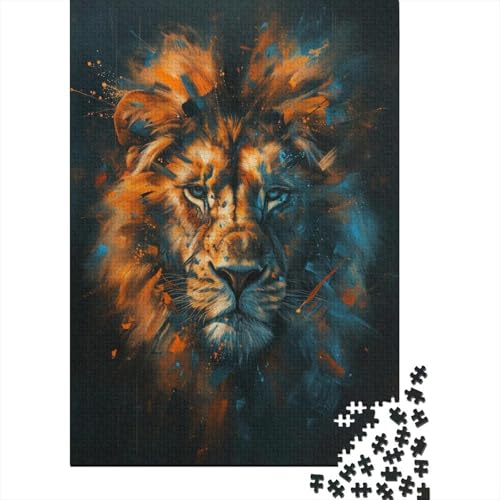Löwe Puzzles 1000 Teile Schwer Puzzle Spielzeug Pädagogisches Spiel Impossible Abstrakte Kunst Herausforderungsspielzeug Für Erwachsene Kinder 1000pcs (75x50cm) von CCIZFMQ