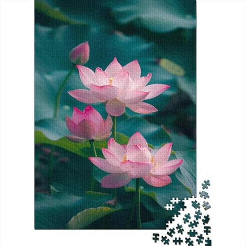 Lotusblume Puzzles 1000 Teile Schwer Puzzle Spielzeug Lernspiel Impossible Lotus Leaf Herausforderungsspielzeug Für Erwachsene Und Kinder in Bewährter 1000pcs (75x50cm) von CCIZFMQ