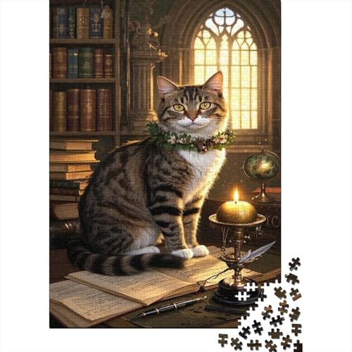 Manx Katze Puzzles 1000 Teile Schwer Puzzle Spielzeug Pädagogisches Spiel Impossible Niedliche Katze Herausforderungsspielzeug Für Erwachsene Kinder 1000pcs (75x50cm) von CCIZFMQ