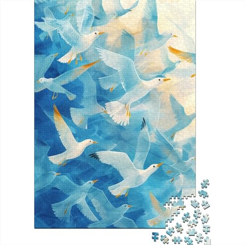 Möwe Puzzles 1000 Teile Schwer Puzzle Spielzeug Pädagogisches Spiel Impossible Traumblauer Himmel Herausforderung Spielzeug Für Erwachsene Und Kinder Ab 14 Jahren 1000pcs (75x50cm) von CCIZFMQ