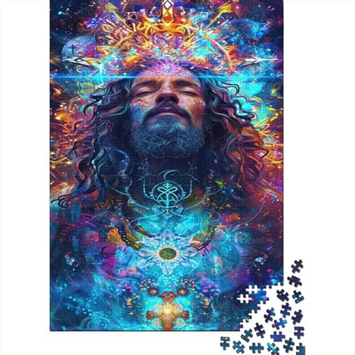 Mythischer Jesus Puzzle 1000 Teile Schwer Puzzle Spielzeug Pädagogisches Spiel Impossible Religious Art Herausforderungsspielzeug Für Erwachsene Kinder 1000pcs (75x50cm) von CCIZFMQ