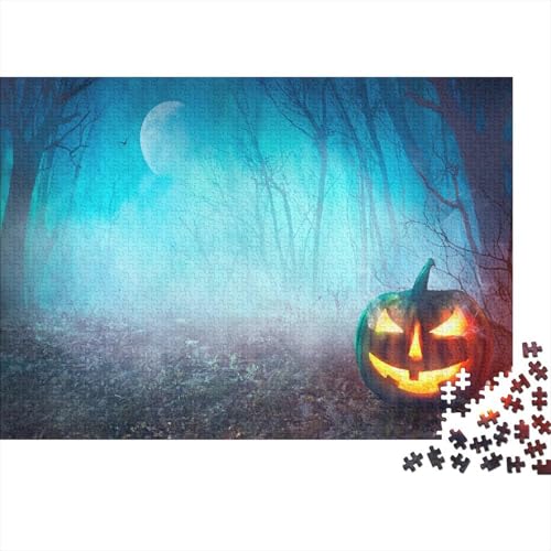 Nebelwald Puzzles 1000 Teile Schwer Puzzle Spielzeug Lernspiel Impossible Kürbis Laterne Herausforderungsspielzeug Für Erwachsene Und Kinder Ab 12 Jahren 1000pcs (75x50cm) von CCIZFMQ