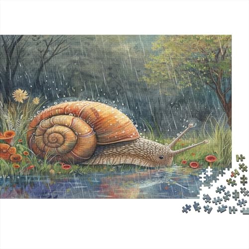 Nette Schnecke Puzzles 1000 Teile Schwer Puzzle Spielzeug Lernspiel Impossible Herausforderungsspielzeug Für Erwachsene Und Kinder in Bewährter 1000pcs (75x50cm) von CCIZFMQ