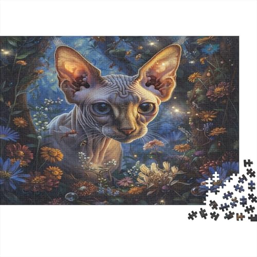 Niedliche Katze Puzzle 1000-teilige Schwer Puzzle Spielzeug Lernspiel Impossible Magical Forest Herausforderungsspielzeug Für Erwachsene Kinder 1000pcs (75x50cm) von CCIZFMQ