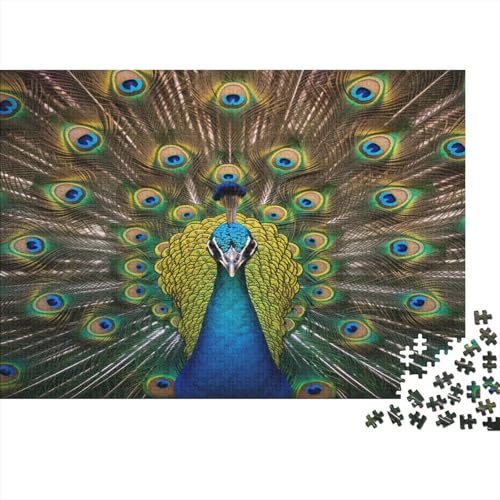Open Screen Pfauen Puzzle 1000-teilige Schwer Puzzle Spielzeug Lernspiel Impossible Herausforderung Spielzeug Für Erwachsene Und Kinder Ab 12 Jahren 1000pcs (75x50cm) von CCIZFMQ