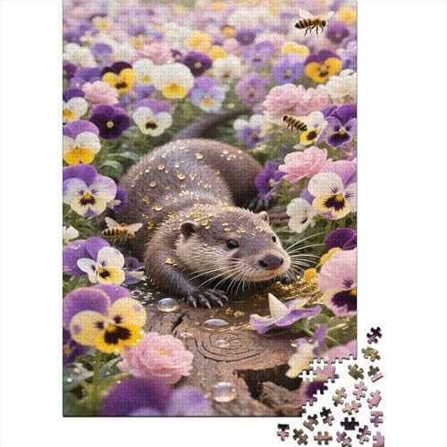 Otter Puzzle 1000 Teile Schwer Puzzle Spielzeug Pädagogisches Spiel Impossible Blumenfeld Herausforderungsspielzeug Für Erwachsene Und Kinder Ab 12 Jahren 1000pcs (75x50cm) von CCIZFMQ