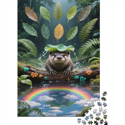 Otter Puzzles 1000 Teile Schwer Puzzle Spielzeug Lernspiel Impossible Regenwald Rainbow Herausforderung Spielzeug Für Erwachsene Und Kinder Ab 14 Jahren 1000pcs (75x50cm) von CCIZFMQ