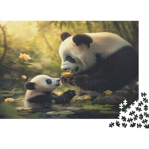 Panda Puzzles 1000 Teile Schwer Puzzle Spielzeug Lernspiel Impossible Bambuswald Herausforderung Spielzeug Für Erwachsene Und Kinder in Bewährter 1000pcs (75x50cm) von CCIZFMQ