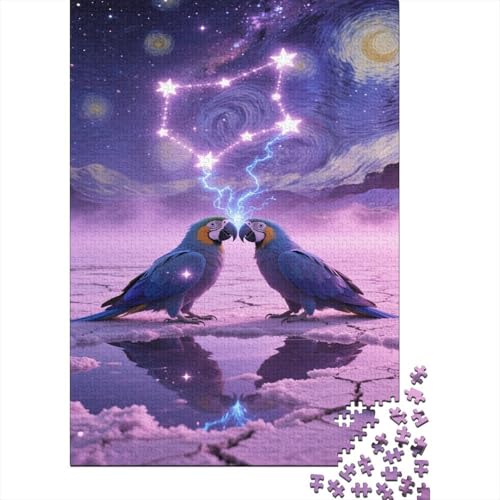 Papagei Puzzle 1000 Teile Schwer Puzzle Spielzeug Pädagogisches Spiel Impossible Cosmic Sternenhimmel Herausforderung Spielzeug Für Erwachsene Und Kinder Ab 12 Jahren 1000pcs (75x50cm) von CCIZFMQ