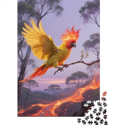 Papagei Puzzle 1000-teilige Schwer Puzzle Spielzeug Lernspiel Impossible Vulkanwald Herausforderung Spielzeug Für Erwachsene Kinder 1000pcs (75x50cm) von CCIZFMQ