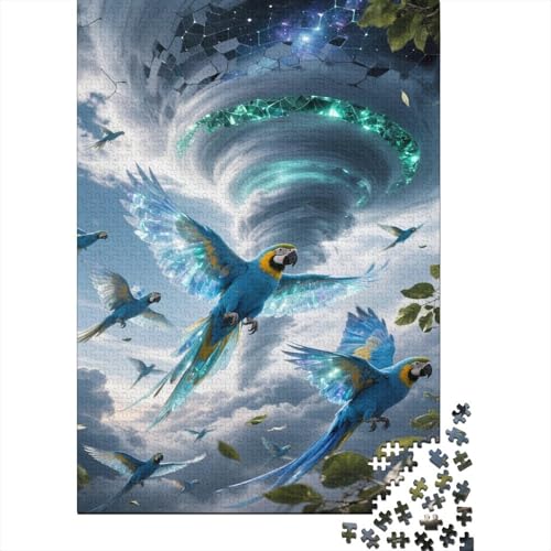 Papagei Puzzle 1000-teilige Schwer Puzzle Spielzeug Pädagogisches Spiel Impossible Tornado Herausforderungsspielzeug Für Erwachsene Und Kinder in Bewährter 1000pcs (75x50cm) von CCIZFMQ