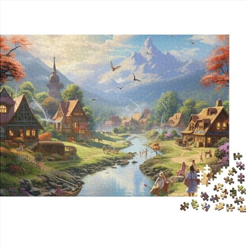 Paradies Puzzles 1000 Teile Schwer Puzzle Spielzeug Lernspiel Impossible River Herausforderungsspielzeug Für Erwachsene Und Kinder Ab 12 Jahren 1000pcs (75x50cm) von CCIZFMQ