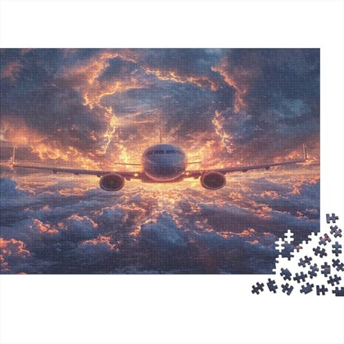 Passagierflugzeuge Puzzle 1000 Teile Schwer Puzzle Spielzeug Pädagogisches Spiel Impossible Die Cloud Herausforderung Spielzeug Für Erwachsene Und Kinder Ab 12 Jahren 1000pcs (75x50cm) von CCIZFMQ