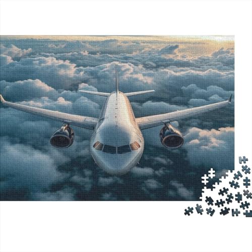 Passagierflugzeuge Puzzles 1000-teilige Schwer Puzzle Spielzeug Lernspiel Impossible Die Cloud Herausforderungsspielzeug Für Erwachsene Kinder 1000pcs (75x50cm) von CCIZFMQ