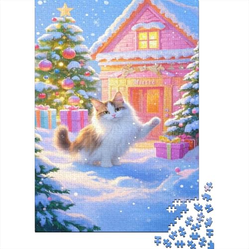 Persan Puzzle 1000-teilige Schwer Puzzle Spielzeug Lernspiel Impossible Niedliche Katze Herausforderungsspielzeug Für Erwachsene Und Kinder Ab 14 Jahren 1000pcs (75x50cm) von CCIZFMQ