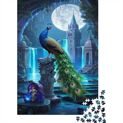 Pfau Puzzle 1000-teilige Schwer Puzzle Spielzeug Lernspiel Impossible Tierwelt Herausforderungsspielzeug Für Erwachsene Kinder 1000pcs (75x50cm) von CCIZFMQ