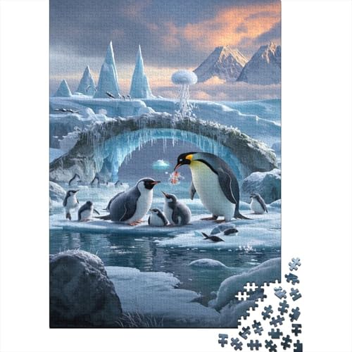 Pinguin Puzzles 1000 Teile Schwer Puzzle Spielzeug Lernspiel Impossible Eiswelt Herausforderungsspielzeug Für Erwachsene Und Kinder Ab 12 Jahren 1000pcs (75x50cm) von CCIZFMQ