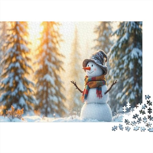 Pinienbäume Puzzles 1000 Teile Schwer Puzzle Spielzeug Lernspiel Impossible Schneemann Herausforderung Spielzeug Für Erwachsene Und Kinder in Bewährter 1000pcs (75x50cm) von CCIZFMQ