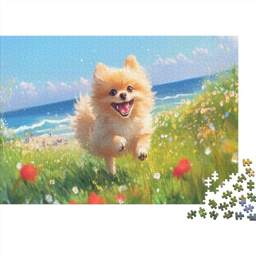 Pomerischer Hund Puzzle 1000 Teile Schwer Puzzle Spielzeug Lernspiel Impossible Dog Herausforderungsspielzeug Für Erwachsene Und Kinder in Bewährter 1000pcs (75x50cm) von CCIZFMQ