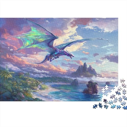 Pterosaurus Puzzle 1000-teilige Schwer Puzzle Spielzeug Pädagogisches Spiel Impossible Magischer Himmel Herausforderungsspielzeug Für Erwachsene Kinder 1000pcs (75x50cm) von CCIZFMQ