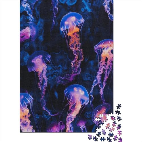 Quallen Puzzle 1000 Teile Schwer Puzzle Spielzeug Lernspiel Impossible Traumhafter Cartoon Herausforderungsspielzeug Für Erwachsene Und Kinder Ab 14 Jahren 1000pcs (75x50cm) von CCIZFMQ