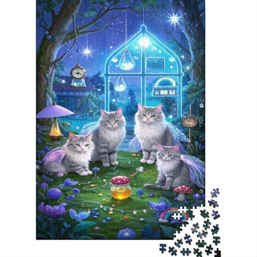 Ragdoll Puzzle 1000 Teile Schwer Puzzle Spielzeug Lernspiel Impossible Niedliche Katze Herausforderungsspielzeug Für Erwachsene Und Kinder Ab 14 Jahren 1000pcs (75x50cm) von CCIZFMQ