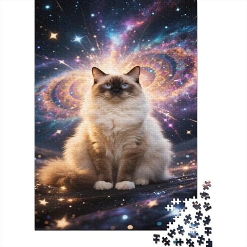 Ragdoll Puzzle 1000 Teile Schwer Puzzle Spielzeug Lernspiel Impossible Sternenfarbener Nachthimmel Herausforderungsspielzeug Für Erwachsene Und Kinder Ab 12 Jahren 1000pcs (75x50cm) von CCIZFMQ