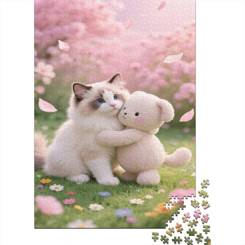 Ragdoll Puzzles 1000 Teile Schwer Puzzle Spielzeug Lernspiel Impossible Kirschblüten Herausforderungsspielzeug Für Erwachsene Und Kinder Ab 12 Jahren 1000pcs (75x50cm) von CCIZFMQ