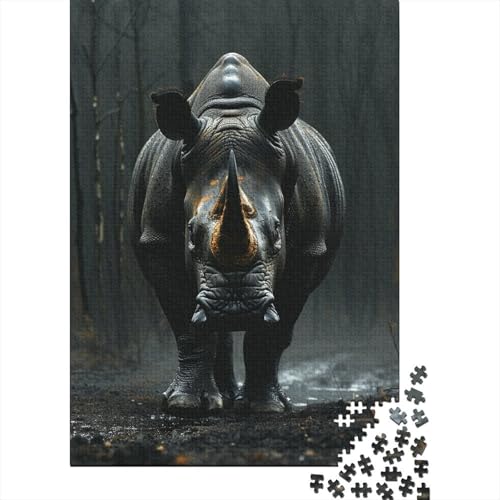 Rhino Puzzles 1000 Teile Schwer Puzzle Spielzeug Lernspiel Impossible Misty Forest Herausforderungsspielzeug Für Erwachsene Und Kinder Ab 14 Jahren 1000pcs (75x50cm) von CCIZFMQ