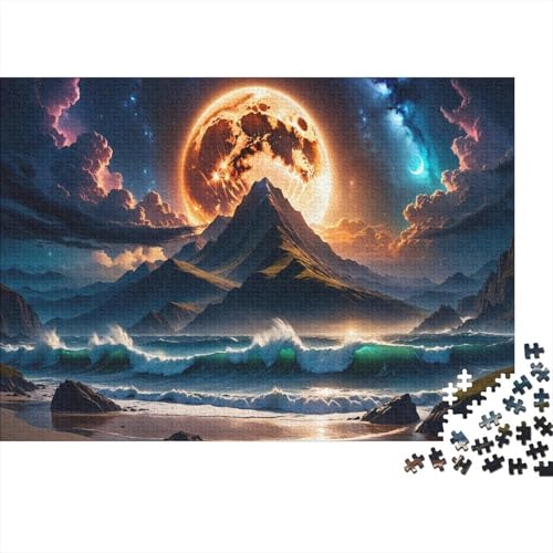 Riesenmond Puzzle 1000-teilige Schwer Puzzle Spielzeug Lernspiel Impossible Shanhai Nachtszene Herausforderung Spielzeug Für Erwachsene Und Kinder Ab 12 Jahren 1000pcs (75x50cm) von CCIZFMQ