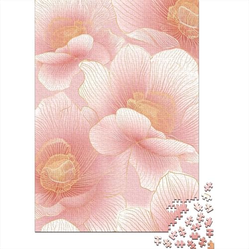 Rosa Blumen Puzzles 1000 Teile Schwer Puzzle Spielzeug Lernspiel Impossible Herausforderungsspielzeug Für Erwachsene Und Kinder Ab 14 Jahren 1000pcs (75x50cm) von CCIZFMQ