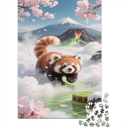 Roter Panda Puzzles 1000 Teile Schwer Puzzle Spielzeug Pädagogisches Spiel Impossible Berg Fuji Herausforderungsspielzeug Für Erwachsene Und Kinder Ab 14 Jahren 1000pcs (75x50cm) von CCIZFMQ