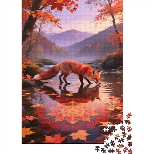 Rotfuchs Puzzle 1000 Teile Schwer Puzzle Spielzeug Pädagogisches Spiel Impossible Berge Flüsse Herausforderung Spielzeug Für Erwachsene Kinder 1000pcs (75x50cm) von CCIZFMQ
